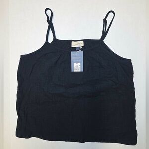 NWT Women’s Universal Thread Black Cropped Tank Top – Size XS
